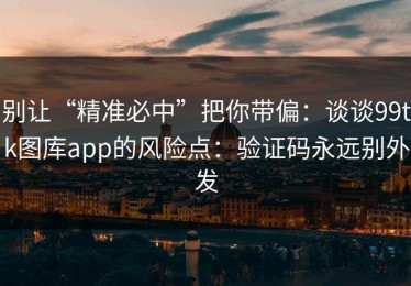 别让“精准必中”把你带偏：谈谈99tk图库app的风险点：验证码永远别外发
