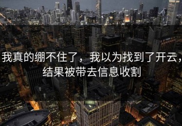我真的绷不住了，我以为找到了开云，结果被带去信息收割